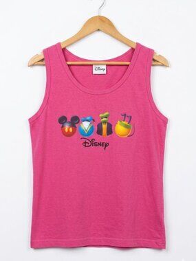 Disney  Vontage Pink Graphic Tank Top – Women’s Large – Mickey & Friends